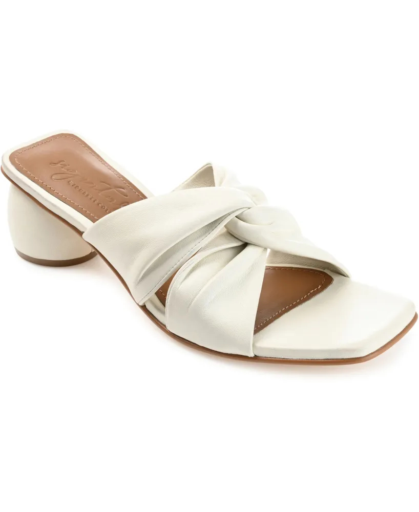 Journee Signature Women's Charlize Twisted Slip On Dress Sandals