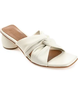 Journee Signature Women's Charlize Twisted Slip On Dress Sandals