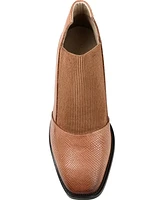 Journee Signature Women's Stylla Stretch Vamp Block Heel Shooties