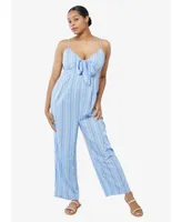 Women's Maternity Tie Front Jumpsuit