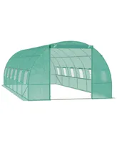 Outsunny Greenhouse 26'x10'x7' Large Size Walk In Hot Green House Gardening