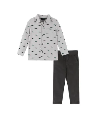 Infant Boys Button Down Shirt & Pant Set