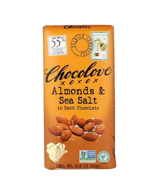 Chocolove - Bar Milk Chocolate Almond Sea Salt - Case of 12