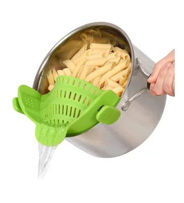 Zulay Kitchen Adjustable Clip On Silicone Pot Strainer For Most Pots & Pans
