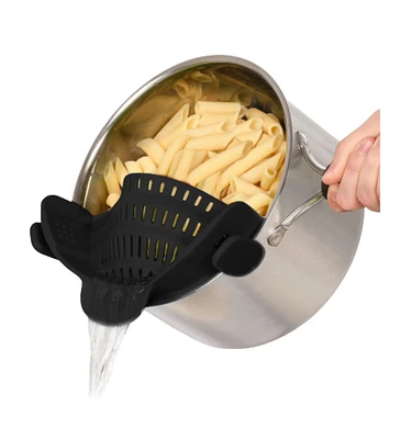 Zulay Kitchen Adjustable Clip On Silicone Pot Strainer For Most Pots & Pans