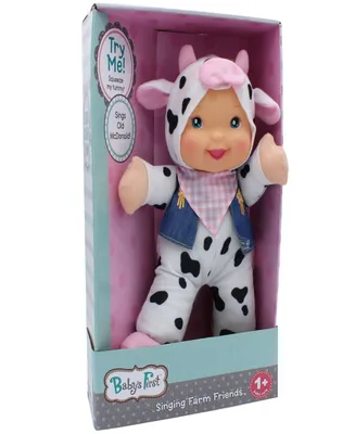 Baby's First by Nemcor Goldberger Doll Cow Singing Farm Animal Friends Cow