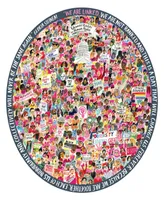 Eeboo Piece and Love Women March 500 Piece Round Circle Jigsaw Puzzle Set