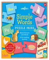 Eeboo Simple Word Puzzle Pairs 48 Piece Set