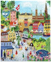 Eeboo Piece and Love Copenhagen Square Adult Jigsaw Puzzle Set, 1000 Piece