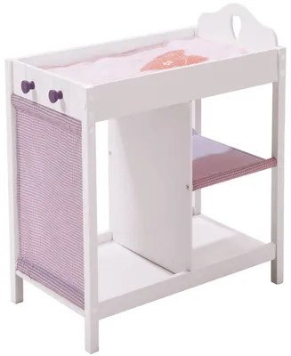 Roba-Kids Doll Bed Storage Fienchen White Purple Pink Multifunctional Doll Furniture Series Children's Pretend Play