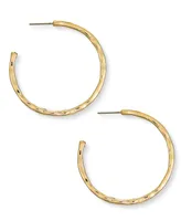 Style & Co Silver-Tone Hammered Medium Hoop Earrings 1.5", Exclusively at Macy's