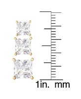 Macy's 3 Pairs Square Cubic Zirconia Stud Set