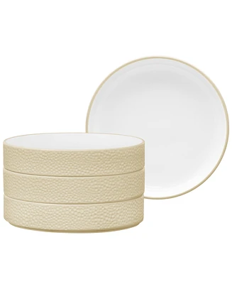 Noritake Colortex Stone Stax Ivory Deep Plates, Set of 4