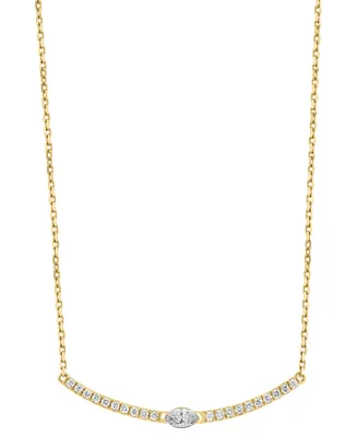 Effy Diamond Marquise & Round Collar Necklace (1/4 ct. t.w.) in 14k Gold, 16-3/4" + 1-1/4" extender
