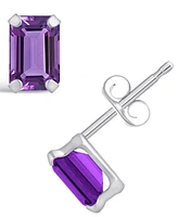 Macy's Gemstone Stud Earrings 10k White Gold