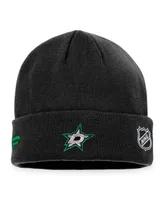 Men's Fanatics Black Dallas Stars Authentic Pro Rink Cuffed Knit Hat