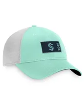 Men's Fanatics Light Blue, White Seattle Kraken Authentic Pro Rink Trucker Snapback Hat