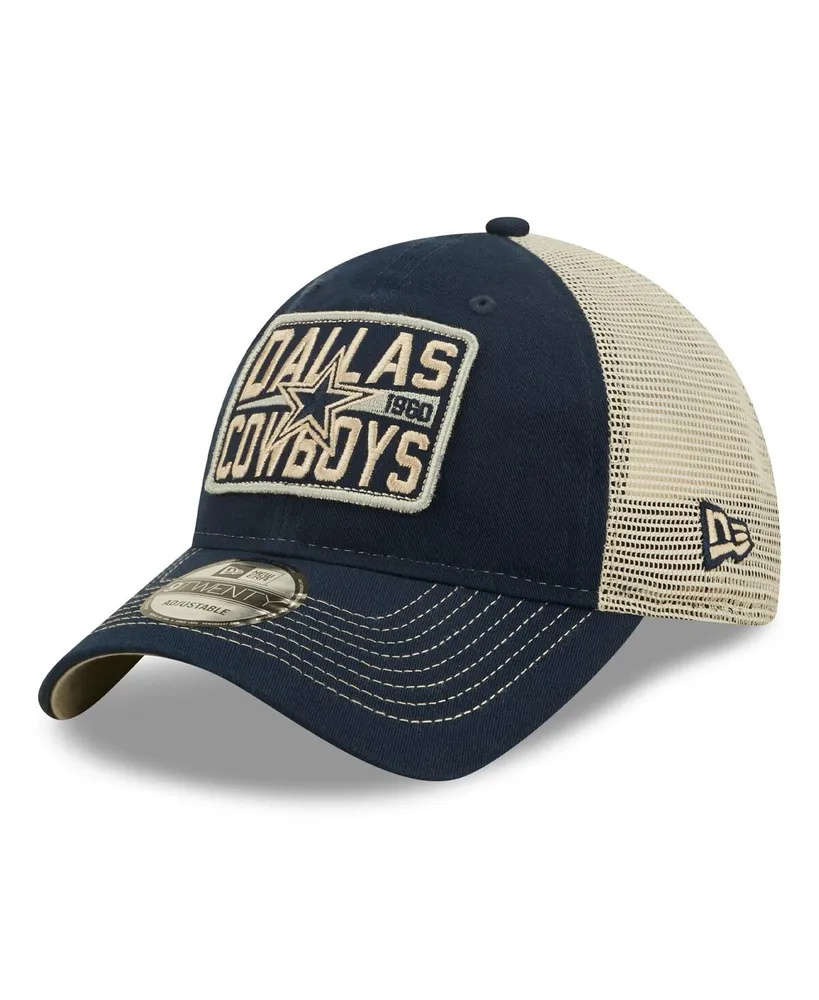 New Era Men's Navy and Natural Dallas Cowboys Devoted Trucker