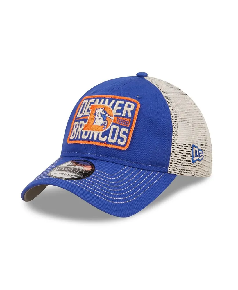 Men's New Era White/Royal Denver Broncos Historic Logo Splatter 9FIFTY  Snapback Hat