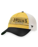 Men's Fanatics Gold, Black Boston Bruins True Classic Retro Trucker Snapback Hat