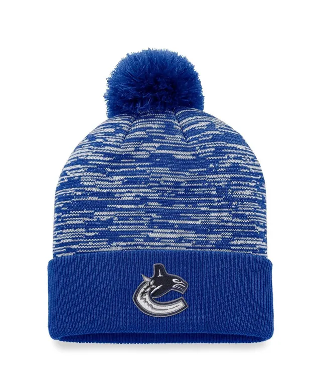 Toronto Blue Jays Fanatics Branded Cuffed Knit Hat with Pom - Gray