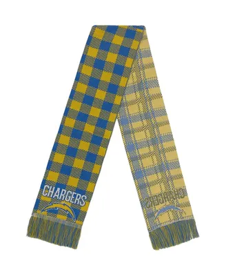 Women's Foco Los Angeles Chargers Plaid Color Block Scarf