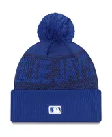 Men's New Era Royal Toronto Blue Jays Authentic Collection Sport Cuffed Knit Hat with Pom