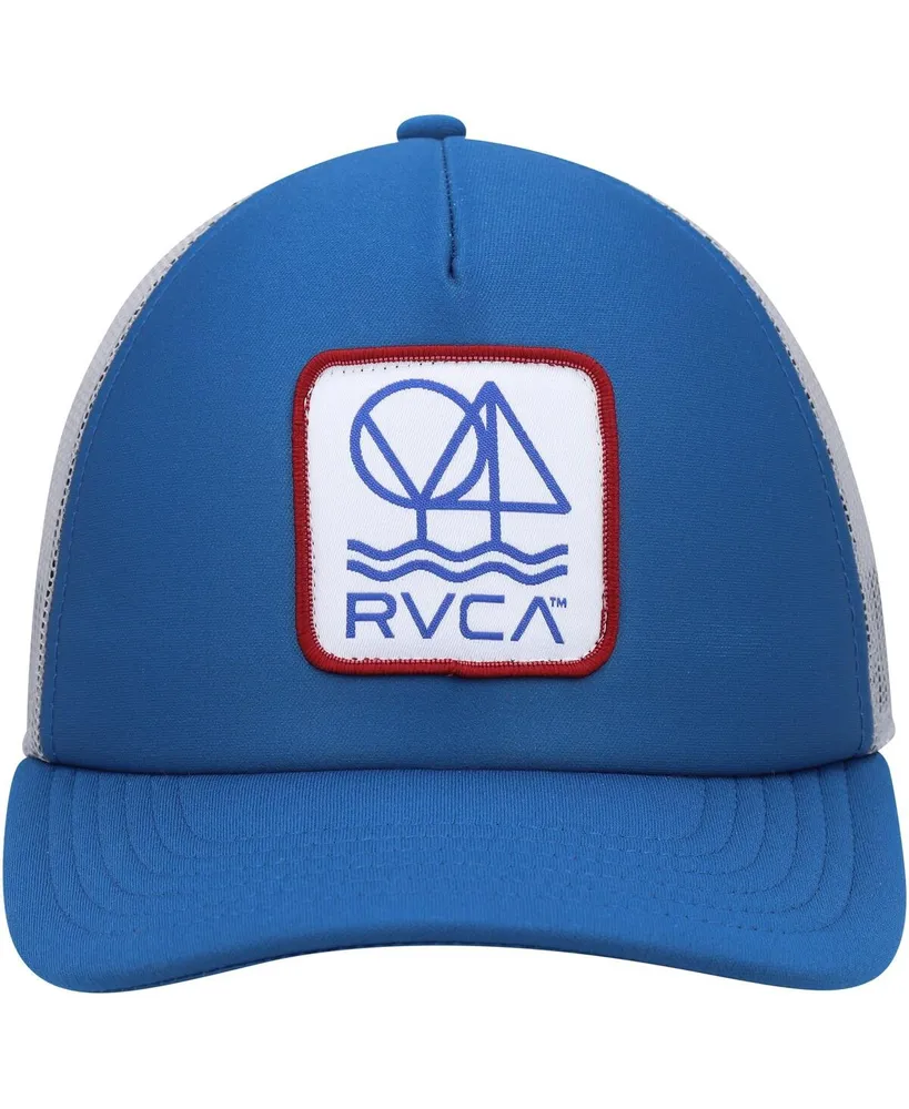Men's Rvca Blue and Gray Timber Trucker Snapback Hat