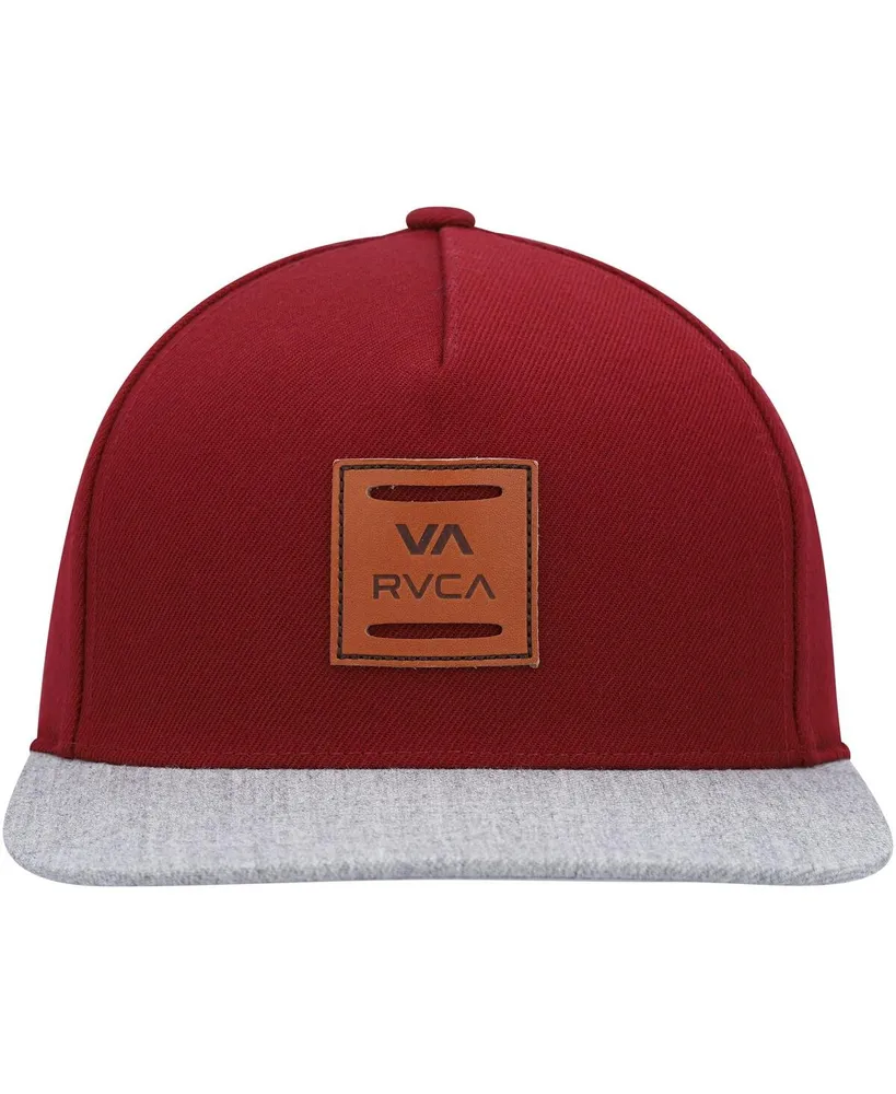 Men's Rvca Burgundy and Gray All The Way Snapback Hat