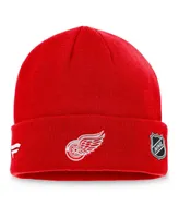 Men's Fanatics Red Detroit Red Wings Authentic Pro Rink Cuffed Knit Hat