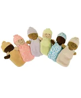 Creative Minds Basket of Soft Babies with Removable Sack Dresses - Set of 6