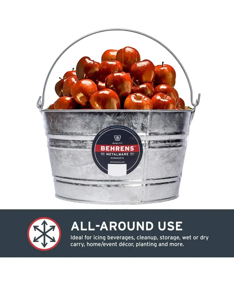 Behrens Hot-Dipped Galvanized Steel Utility Pail 4.25 gal - Silver