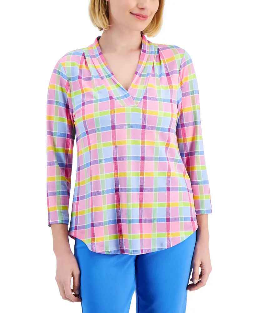 V-Neck 3/4-Sleeve Top, Created for Macy's