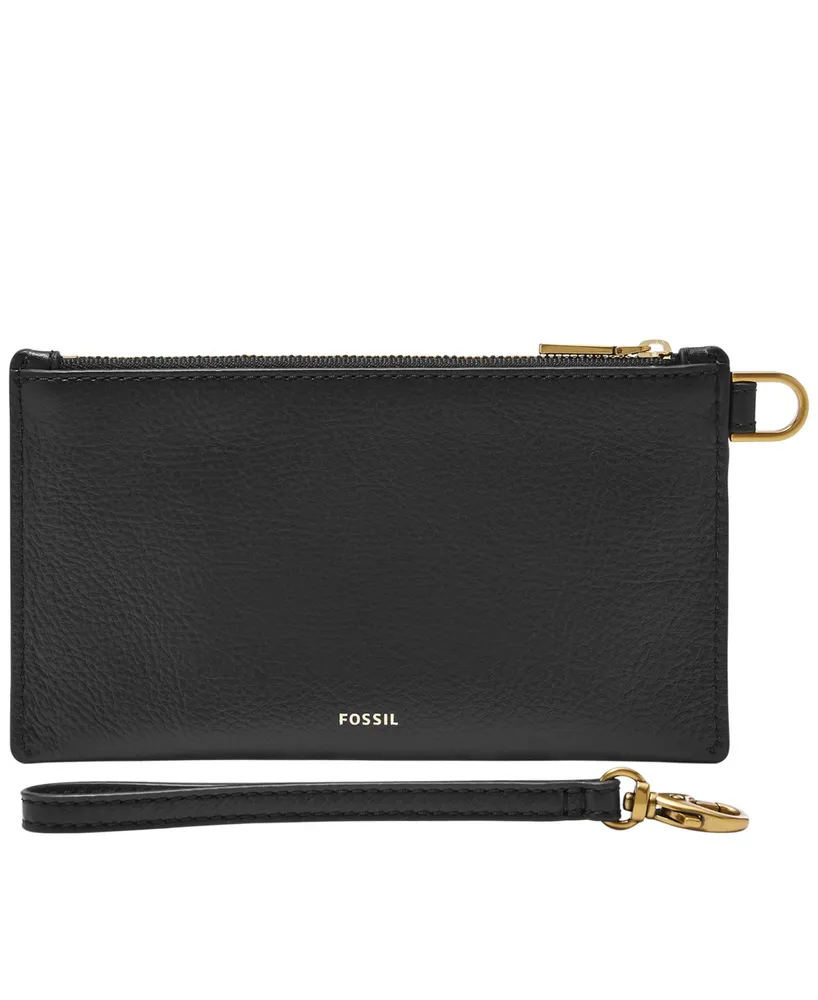 Fossil Wallet Women's Leather Black Zipper