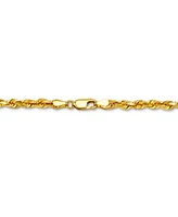 Rope Chain 22" Necklace 3.5mm in 14k Gold