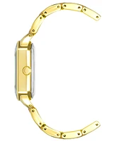 Anne Klein Women's Square Gold-Tone Alloy with Brown Plastic Bracelet Watch 38mm - Gold