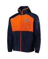 Men's Columbia Navy Auburn Tigers Flash Forward Full-Zip Windbreaker Jacket