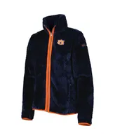 Women's Columbia Navy Auburn Tigers Fireside Ii Sherpa Full-Zip Jacket