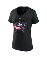 Women's Fanatics Johnny Gaudreau Black Columbus Blue Jackets Special Edition 2.0 Name and Number V-Neck T-shirt