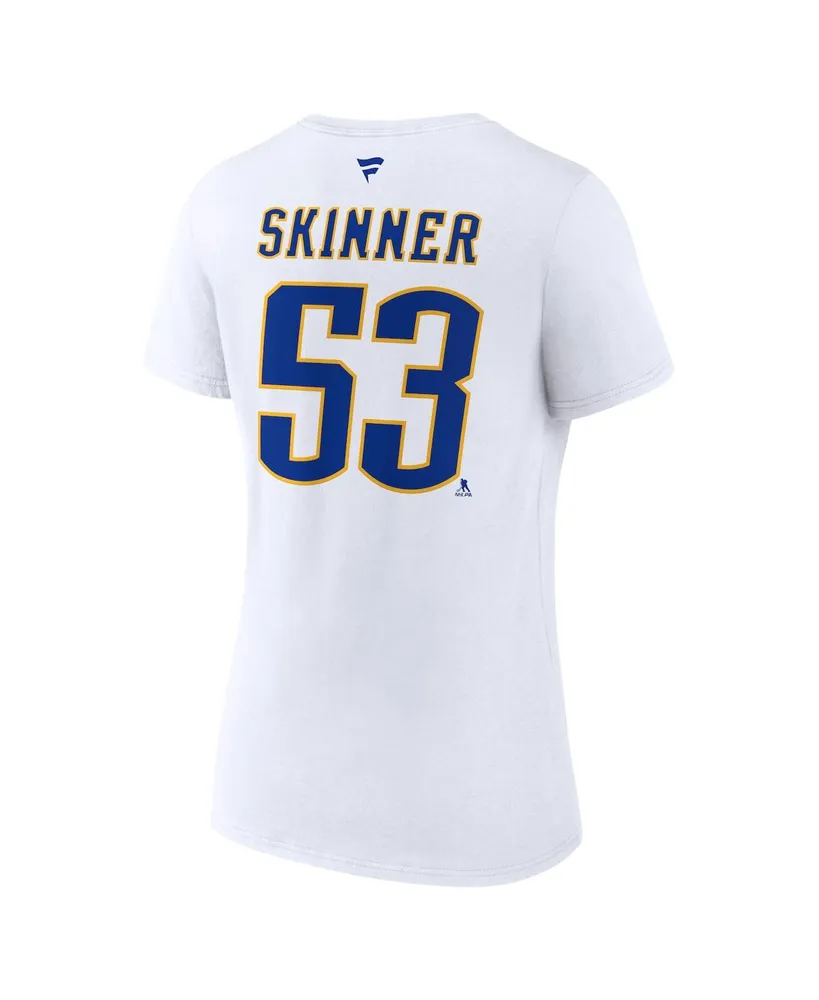 Women's Fanatics Jeff Skinner White Buffalo Sabres Special Edition 2.0 Name and Number V-Neck T-shirt