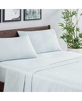 Rayon from Bamboo King Sheet Set, Ultra Silky Luxury Sheets, 1 Flat Sheet, Fitted 2 Pillowcases, Temperature Regulating, Breathable, Sustaina