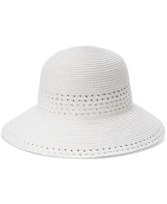 Giani Bernini Women's Open Inset Band Straw Cloche Hat