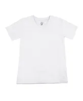 3 Pairs Boy's V-Neck Cotton T-Shirt Toddler|Child - White-White