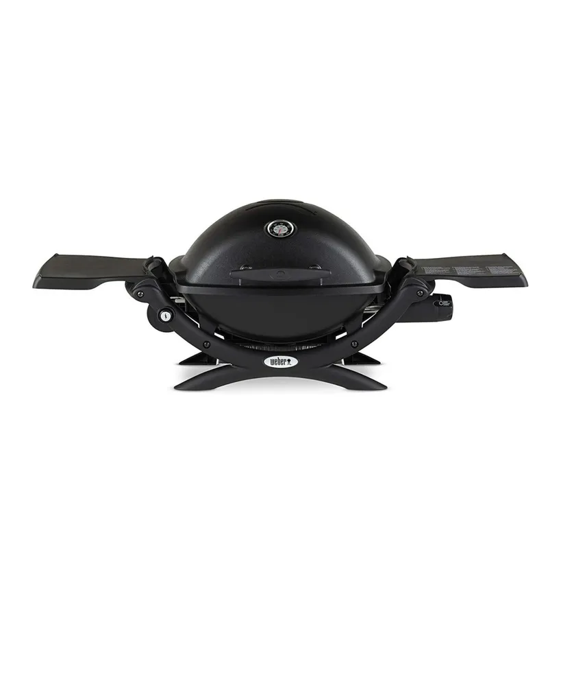 Weber Q 1200 Gas Grill (Black) And Adapter Hose