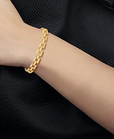 Panther Link Chain Bracelet in 14k Gold