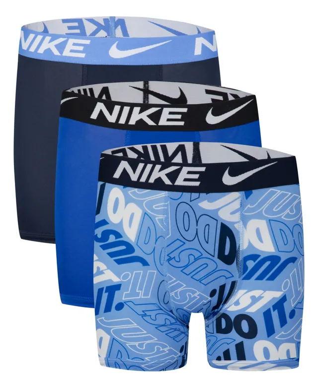 Nike Kids Grey & Black 3 Pack Boxer Briefs