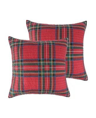 Levtex Spencer Red Plaid 2-Pc. Sham Set, European