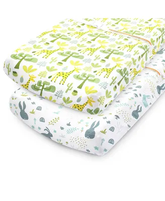 Jersey Cotton Changing Pad Cover Set and Cradle Sheet Set 2 Pack