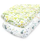 Bublo Baby Baby Jersey Cotton Changing Pad Cover Set and Cradle Sheet Set 2 Pack