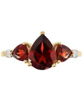 Garnet (2-3/4 ct. t.w.) & Diamond (1/20 ct. t.w.) Ring in 14k Gold